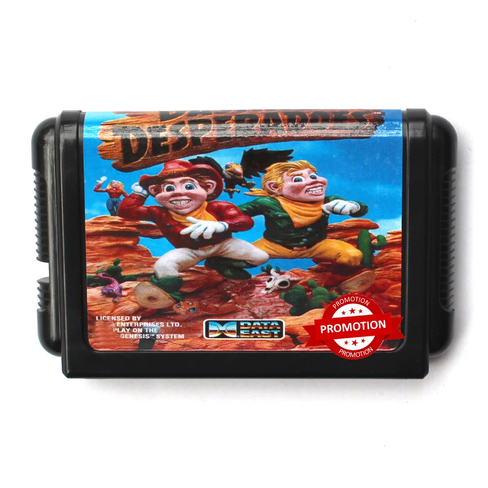 Tarjeta de juego MD de 16 bits de Desperadoes de Dashin para consolas Sega MegaDrive Genesis de 16 bits