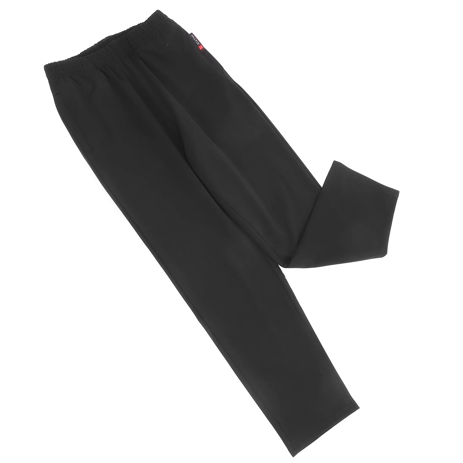 Pantaloni da cuoco neri da uomo in cotone traspirante uniforme da lavoro tasche funzionali resistenti alle macchie stile jogger cucina