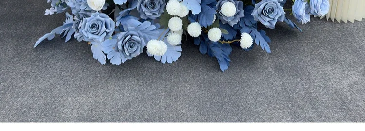 Künstliche Blumen Hochzeitsdekoration Hängende Blumenreihe Hintergrund Bogen-Dekor Wegführung Blumenball Florale Kulisse Arrangement – Detail 4