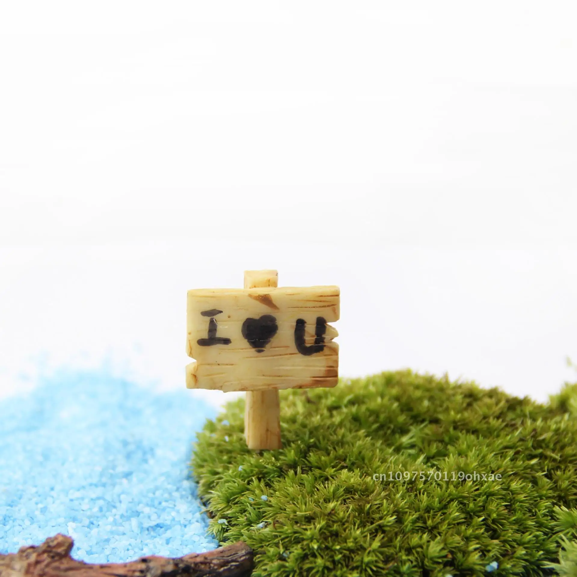 

Moss Micro Landscape Resin Craft Succulent Plant Ornaments DIY Material Cartoon Pastoral Style Resin Signboard Doll Decoration