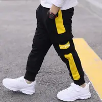 Children's Spring and Autumn Pants Boys' Fashion Work Pants 2024 New Middle and Big Boys' Leisure Sports Pants 3-11Y 2