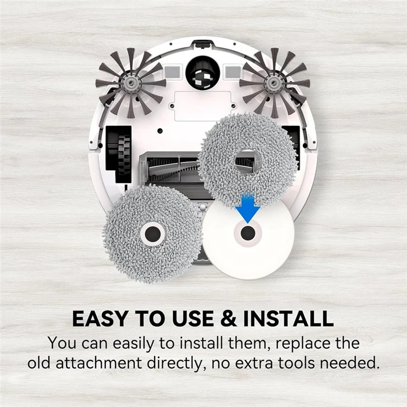 

A005-Microfiber Vacuum Mop Cloth Pads For Roborock Q Revo & Qrevo Maxv Robot Vacuum - Reusable And Washable Replacement Parts