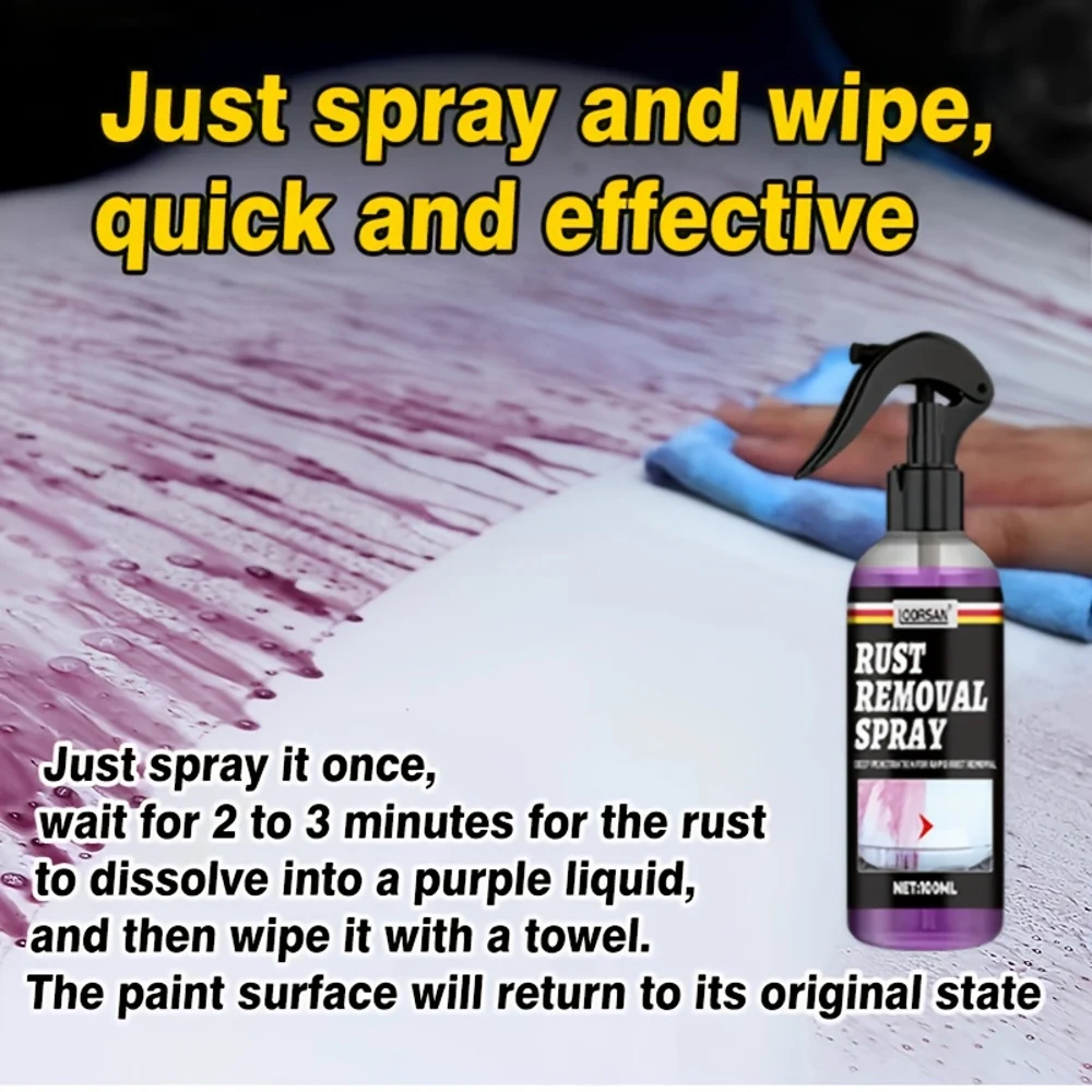 Universal Paint Surface Rust Remover - Quickly Removes Iron Powder Rust, Rapidly Polishes, Does Not Damage the Paint Surface, Su
