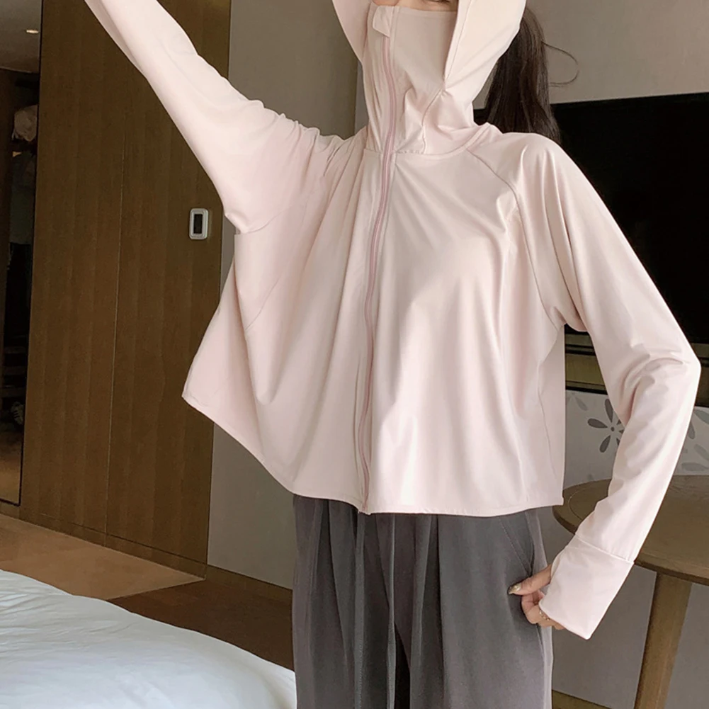 Casual Long Sleeve Top Casual T Shirt Dark Gray Ice Silk Sun Protection Clothing Regular Length Suitable For Spring