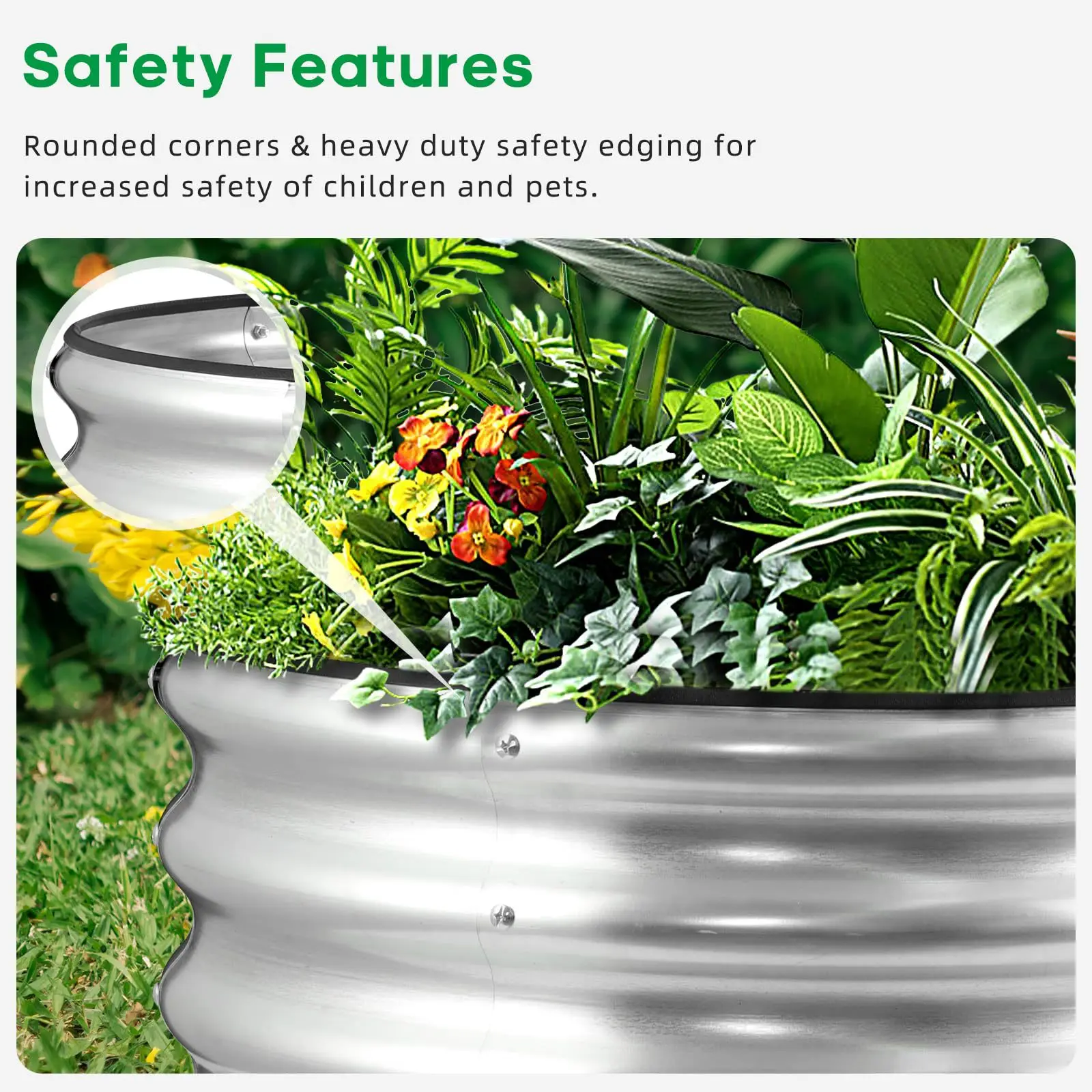 1PCS Metall Pflanzung Box Gemüse Wachsen Tank Kombiniert Pflanze Gemüse Wachsen Box Multi-farbige Garten Bett Metall pflanzung Gard – Detail 6