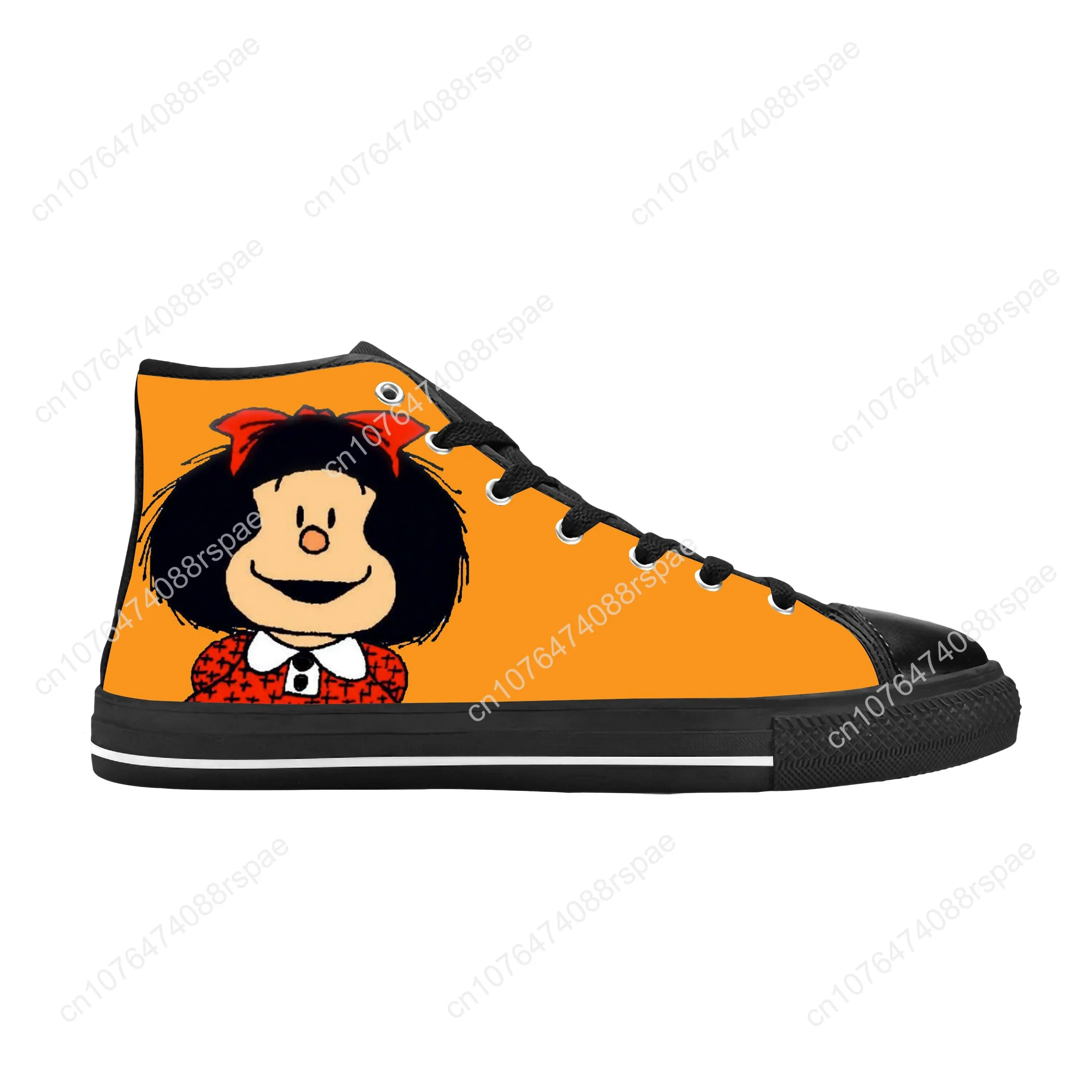 Hot Mafalda Anime Cartoon Comic Manga Cute Funny Casual Cloth Shoes High Top Comfortable Breathable 3D Print Men Women Sneakers