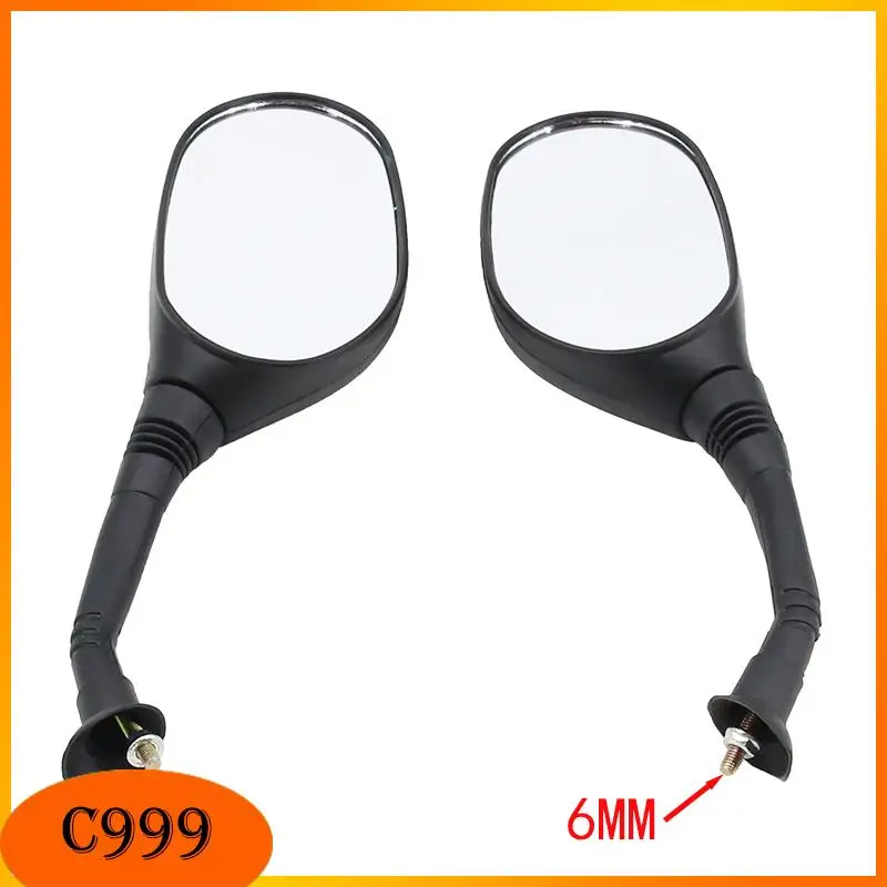 

1Pair Universial 6mm 8mm Motorcycle Mirror Scooter E-Bike Rearview Mirrors Electromobile Back Side Convex Mirror