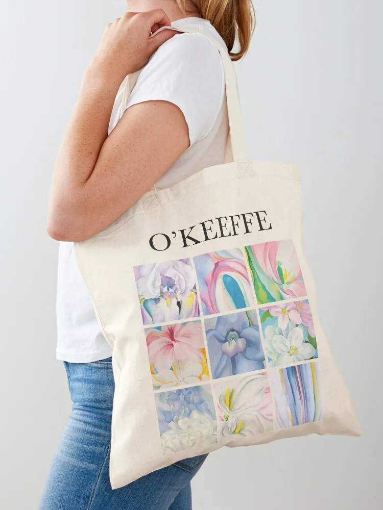 

O'Keeffe - Collage Tote Bag персонализированные сумки-тоут эстетичная большая сумка Сумки для покупок