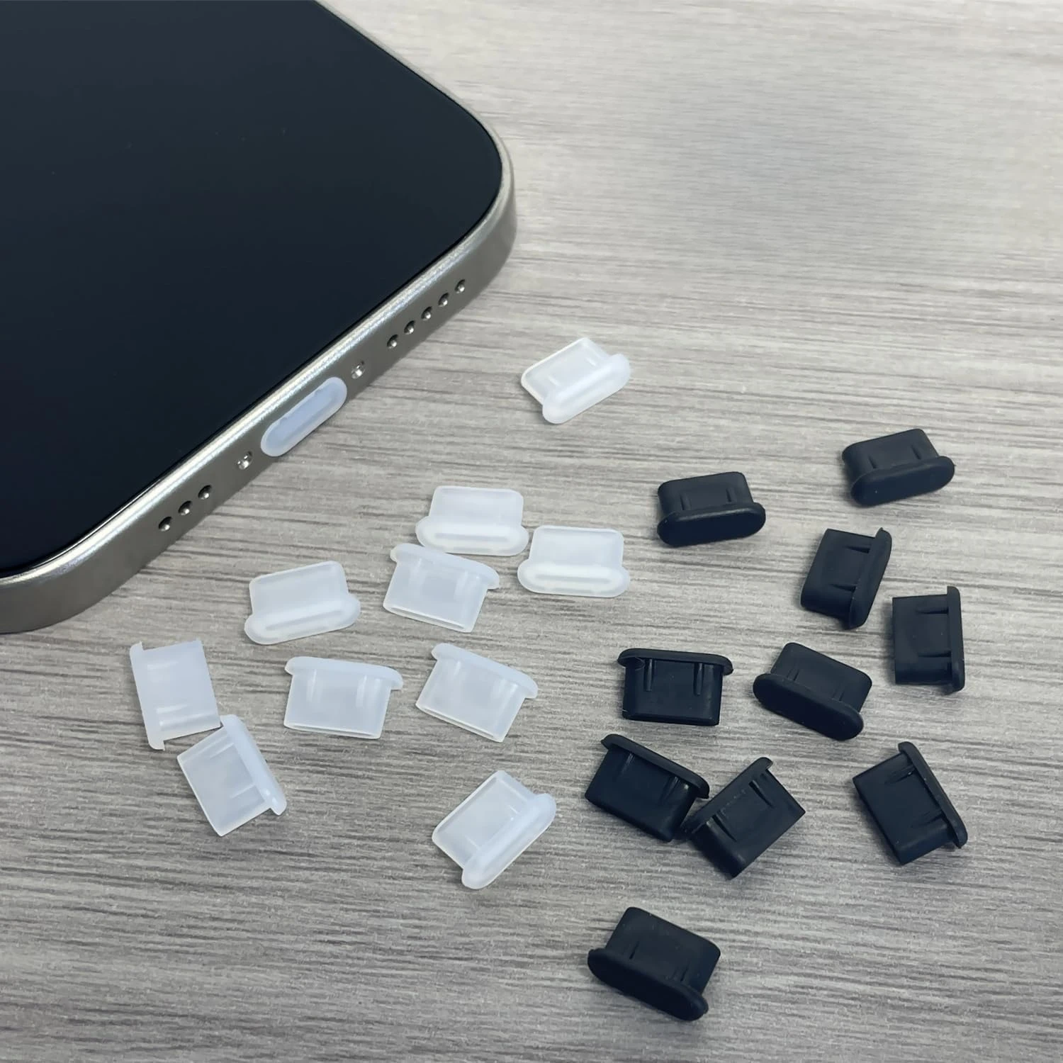 Silikonowe zatyczki przeciwkurzowe USB-C do portów ładowania iPhone 15-17, Samsung S20-S25, A Note i…