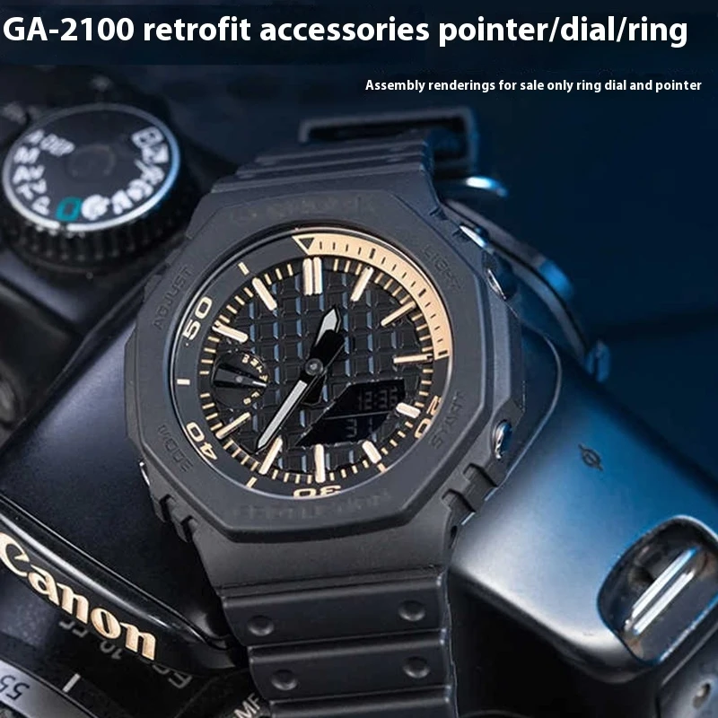 GA2100 CasiOak طقم عصري مؤشر السطح لتعديلات Casio GA2110 CasiOak استبدال الطلب سطح الأيدي حلقة الحافة الداخلية