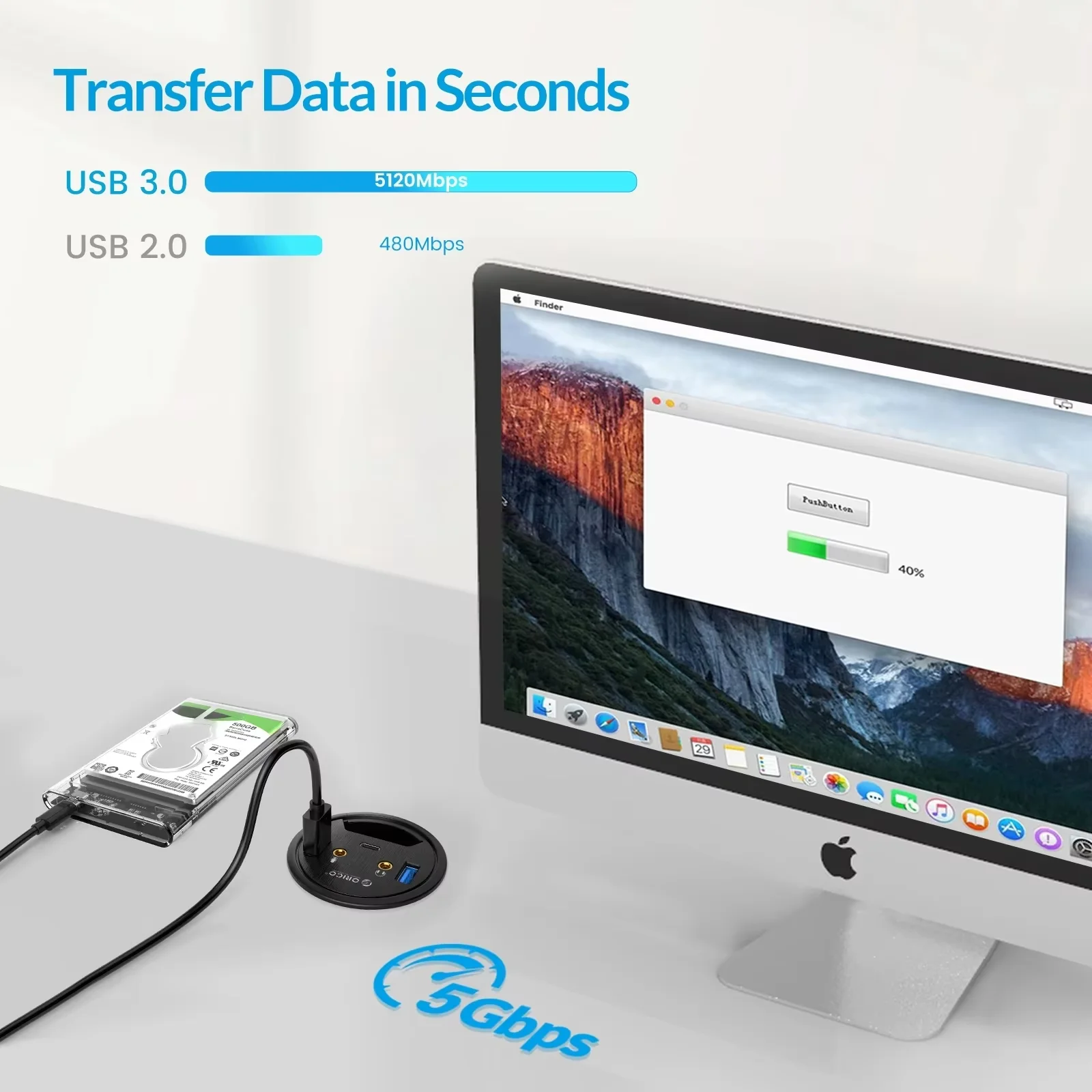 ORICO Desktop Grommet USB 3.0  – Desk Setup Hub recenzja i cena