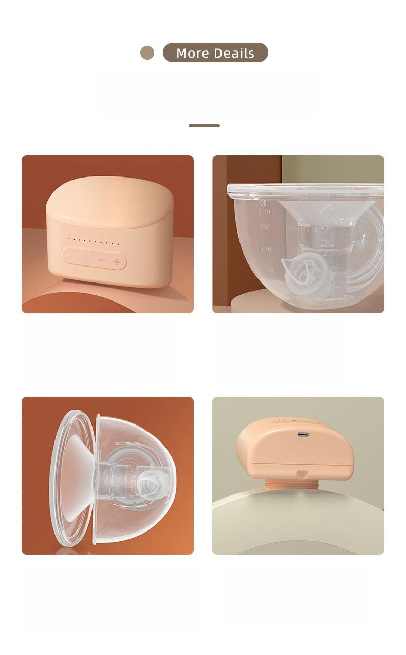 YOUHA Wearable Electric Breast Pump Handsfree Silicone Gel Low Noise Powerful Suction Portable Wireless Breast Milk Extractors