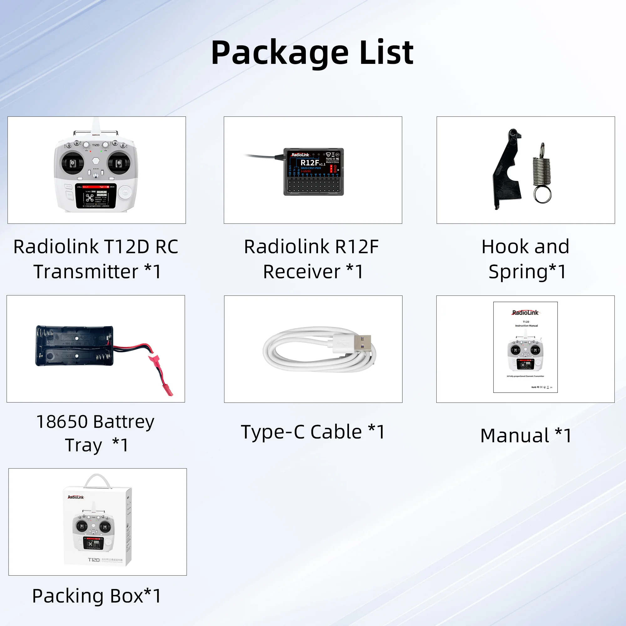 RadioLink T12D JR Module 12CH 2.4GHz RC Transmitter & R12F 8 Programmable Mix FHSS 50 Models 4KM for FPV Fixed Drone Car Boat - view 6