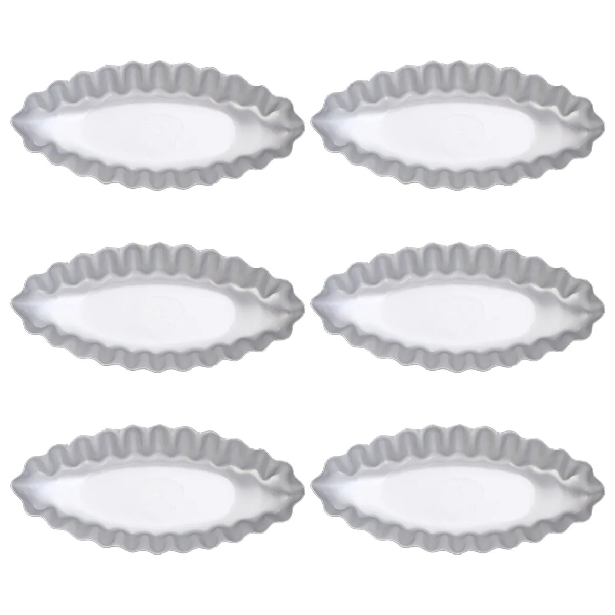 6pcs Aluminum Alloy Egg Tart Mold Flower Shape Cupcake Pudding Jelly Mold Non-stick Cake Pans Kitchen Baking Tools