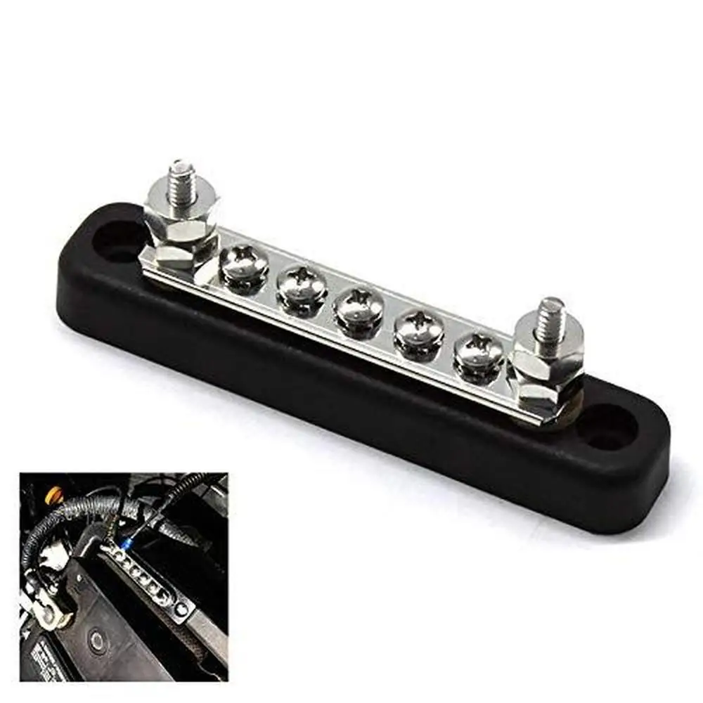 Bus Bar Power Distribution Block Fit for trucks, RVs, coaches, ships, and other similar environments.