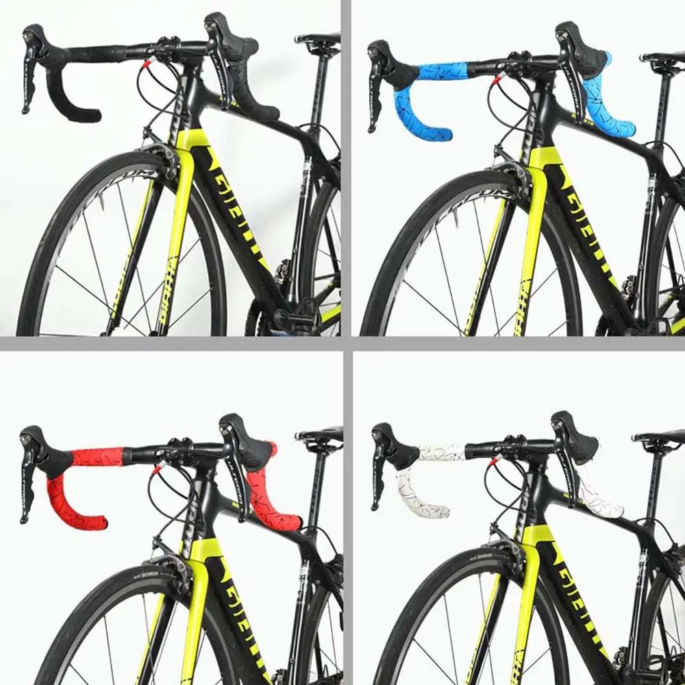 الطريق دراجة حزام الشريط التفاف التخميد إيفا + بولي PU عدم الانزلاق دراجة المقود الشريط دراجة اكسسوارات الدراجة بار الشريط مقود حزام #1