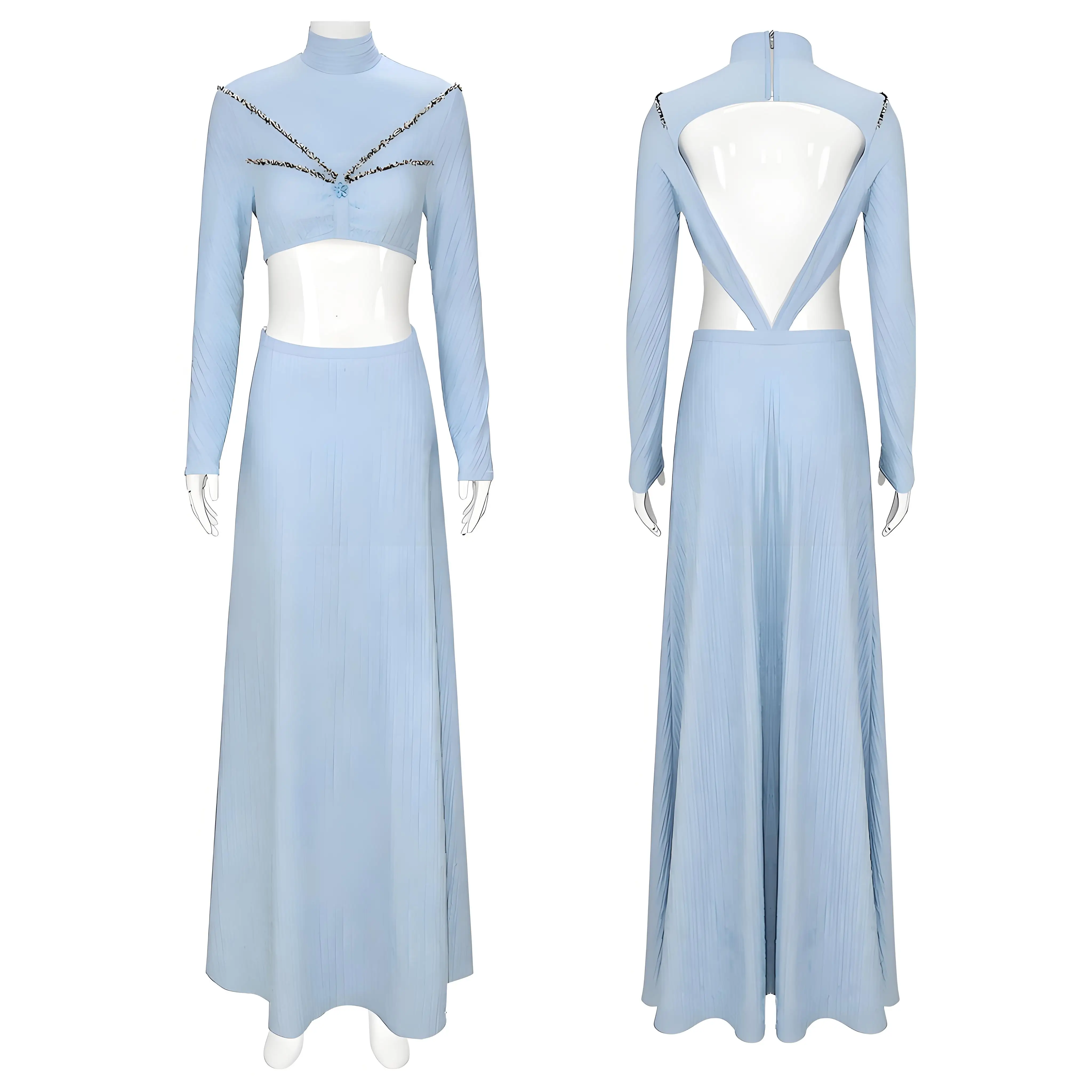 

Movie Amidala Padme Cosplay Costume Women Clones Blue Robe Clothing Skirt Dress Halloween Carnival Party Suit