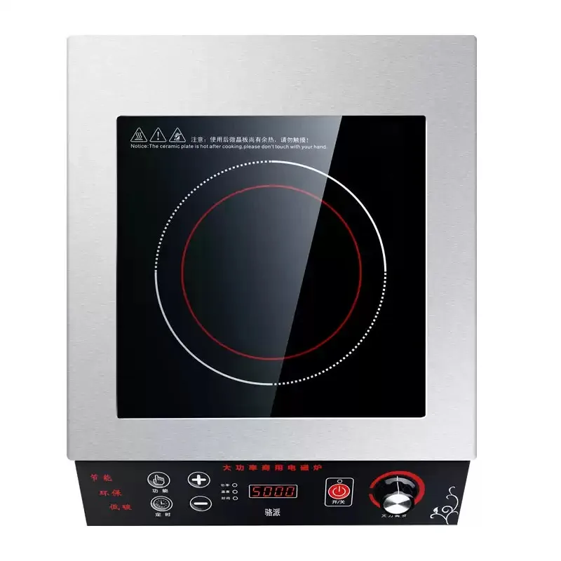5000W Commercial Desktop Induction Cooker Timing High Power Stir Fry Stove For Hotel Canteen Kitchen Use