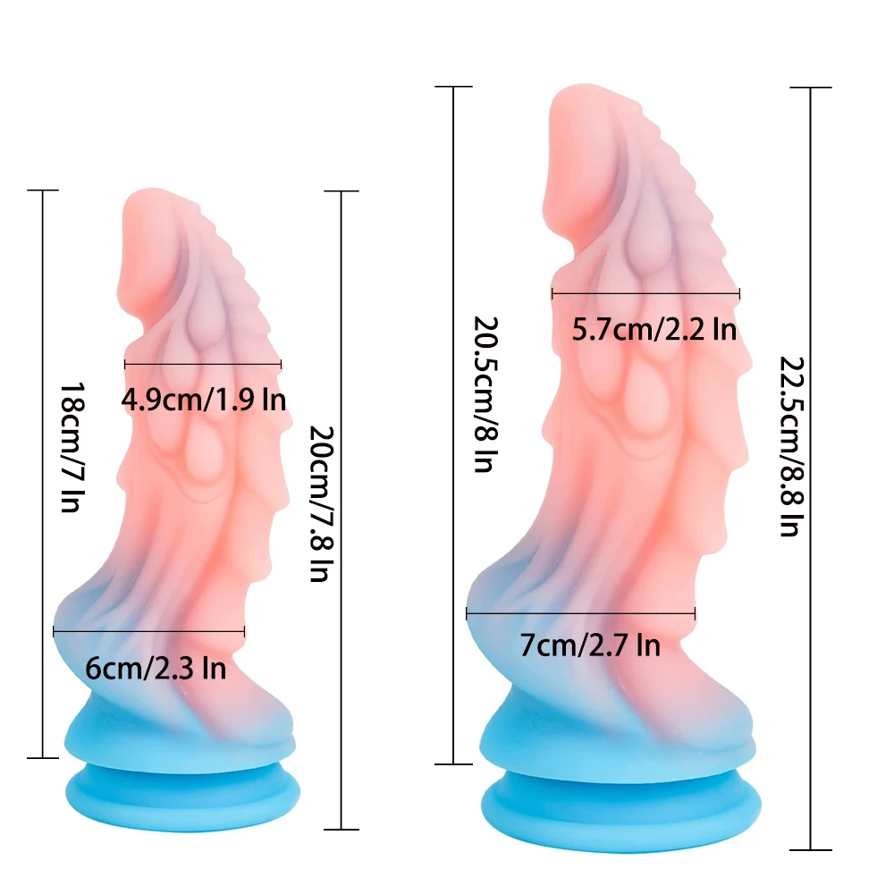 Realistic Monster Dildo Sex Toys 7/8 Inch Huge Anal Dildo with Strong Suction Cup Silicone Thick Dildos Adult Toys for Women Men