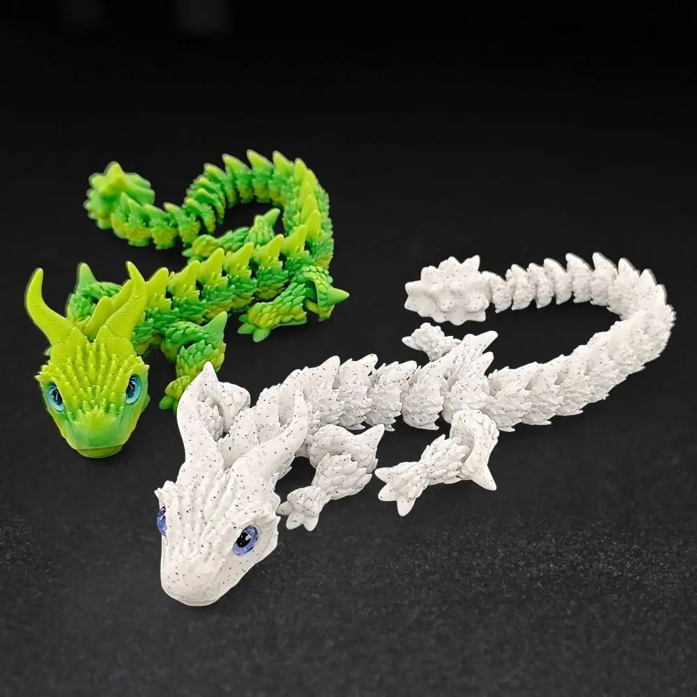 Gesimuleerde oog 3D-geprinte draak Alles-in-één vormlaser 3D-geprinte diceratops-draak Draaibaar Flexibel