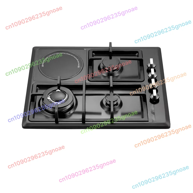 

3+1 Burner Hybrid Stove - Gas & Electric Combination Cooktop with Modern Design