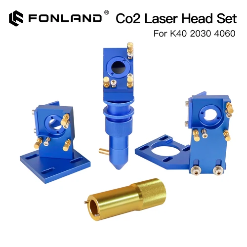 Imagen 2 del producto Fonland serie K juego de cabezales láser CO2 nuevo estilo D12 20mm FL25.4 lente de 50,8mm para máquina cortadora de grabado láser 2030 4060 K40