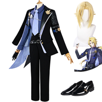 Game Zenless Zone Zero Hugo Vlad Ravenlock Cosplay Costume Vampire Black Suit Coat Uniform Shirt Wig Shoes Man Woman Party Set