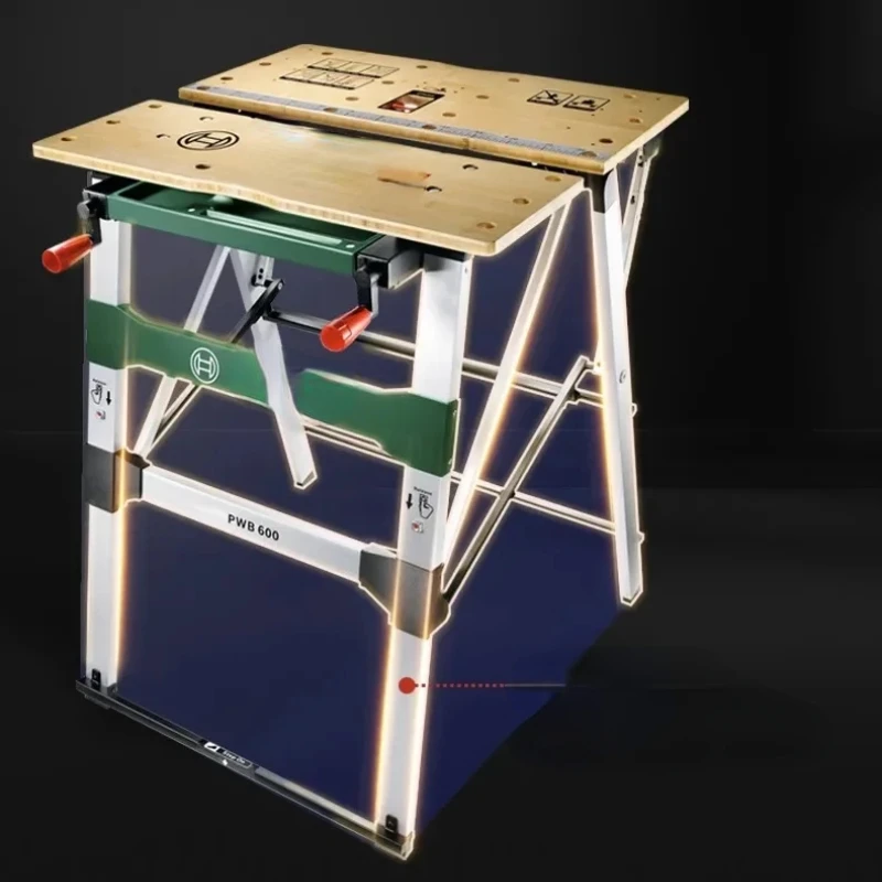 Bosch Woodworking Workbench Multifunctional Small Lift Folding Table Portable PWB600 Doctor Manual Operator