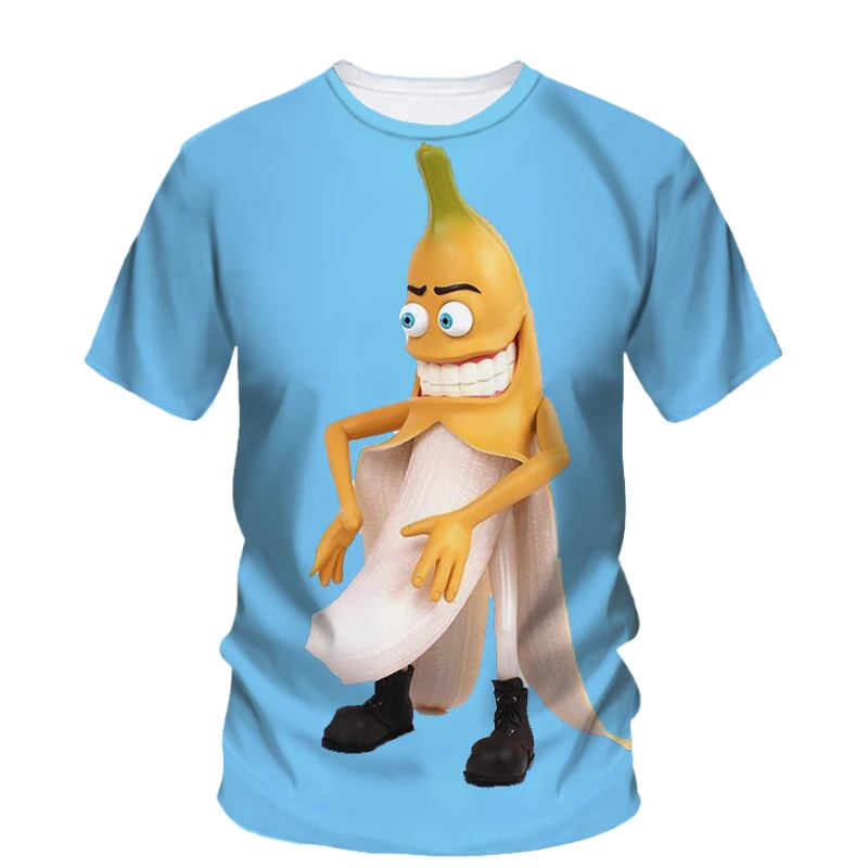 

Fashionable Hip-Hop Comedy Men's T-Shirt With Banana Pattern 3d High-Definition Printed Round Neck Trend Short Sleeved Clothing