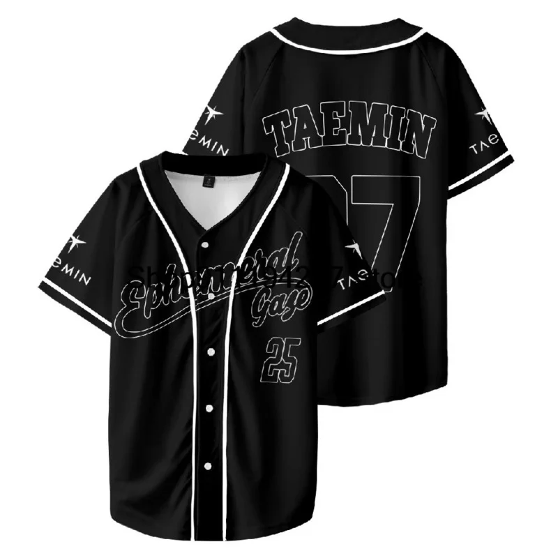

aaa12 32025 Taemin Ephemeral Gaze World Tour T Shirt Men Women Hipster Hip Hop Short Sleeve Baseball Jersey Graphic Tee