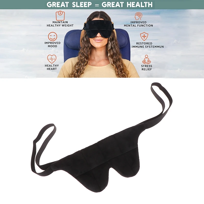 3D Sleep Eye Mask And Headrest Blackout Sleeping Mask Zero Eye Pressure Adjustable Eye Cover For Women Men Sleeping Aid