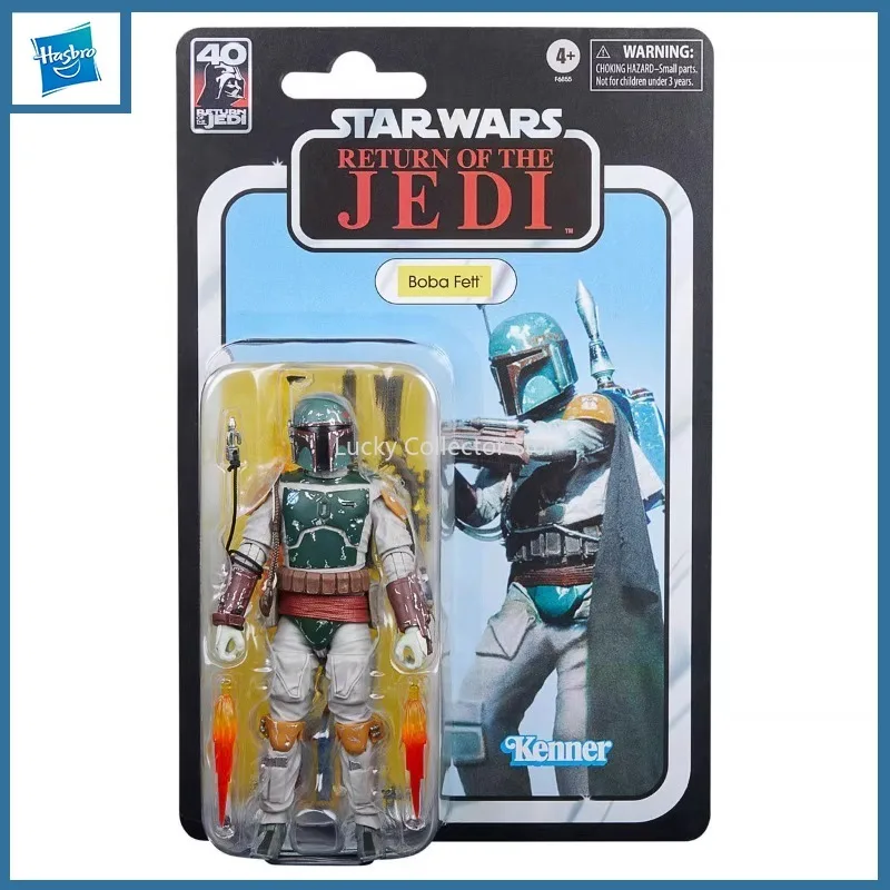 Genuine Hasbro Star Wars Black Series Bounty Hunter Boba Fett 6-inch Joint Movable Figure Model Ornaments Decorative Toys Gifts