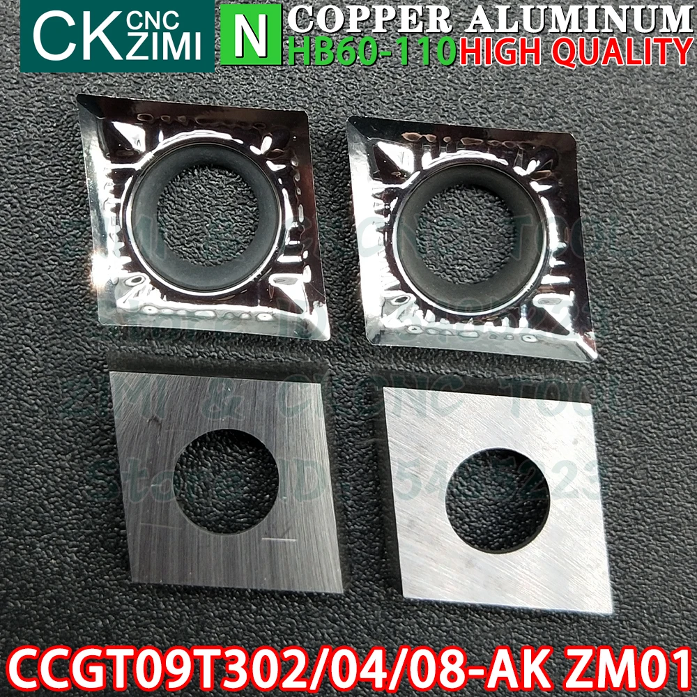CCGT09T302-AK ZM01 CCGT09T304-AK ZM01 CCGT09T308-AK ZM01 carburo inserti in alluminio tornitura inserti utensili CCGT09T3 CCGT 09T3 CNC meccanico metallo tornio utensili da taglio