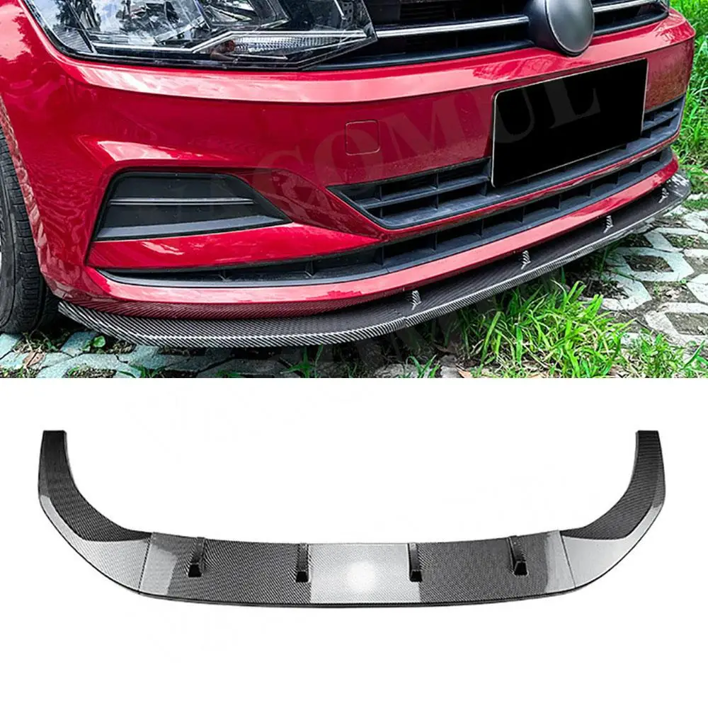 VACOMUL ABS Gloss Front Bumper Lip Front Front Bumper Lower Chin Spoiler Wing Splitter Diffuser For Volkswagen VW Polo MK6 2018+