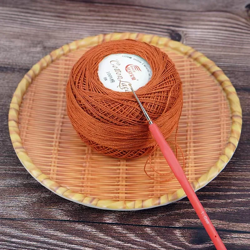 50g/ball Soft 100% Cotton 8# Lace Yarn for Hand Knitting Crochet Thin Thread for DIY Pillow Lace Supplies FZ334