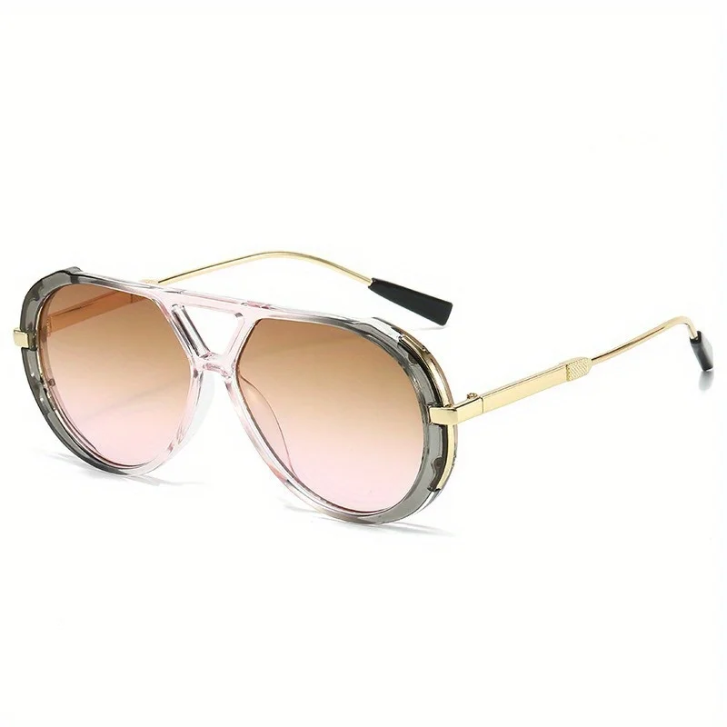 

Fashion Classic Retro Double Beam Large Frame Sunscreen Sunglasses Round Frame Sunglasses Women