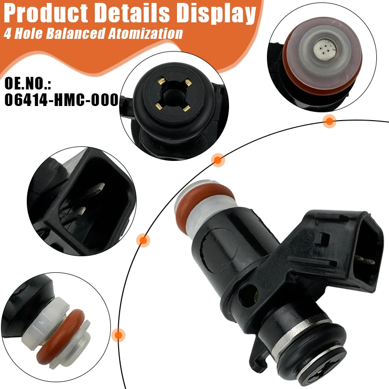 Fuel Injector For SYM JOYMAX 250I GTS 250 VTS250 EVO250 GTS300 Citycom 300 EFI Scooter Fuel Injector Replacement 06414-HMC-000 view 2