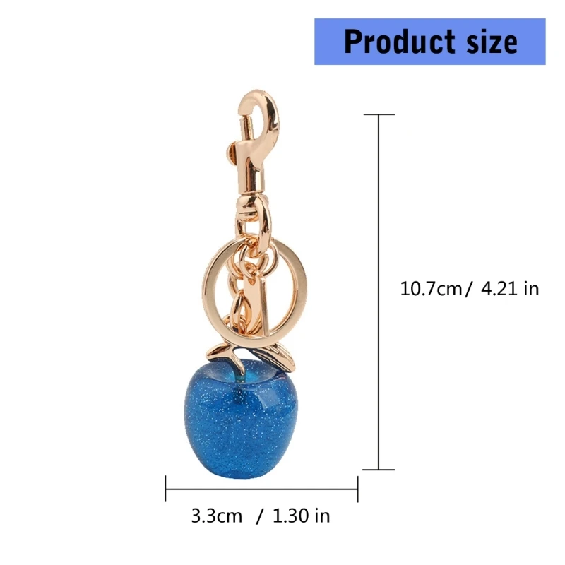 3 Different Styles Blue Crystal Cherry Charm Pendant For Coach Bag Women\'s Handbag Shoulder Bags Keychain Attachment Parts