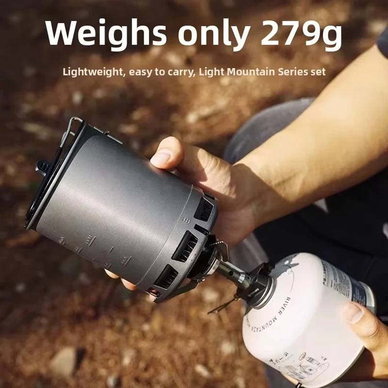 

Outdoor Cooking Utensils Hiking Travel Portable Pot Heat Exchanger Pot 600ml Ultralight Camping Pots Survive Heat Exchanger Pot