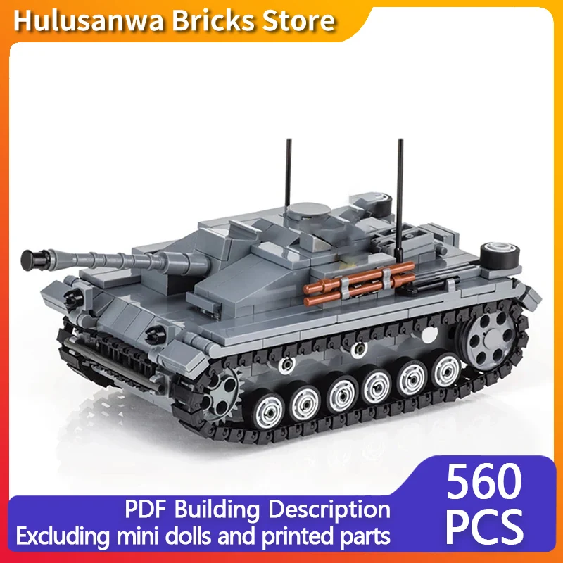 

Military Assault Gun Model MOC Building Bricks War Equipment Modular Technology Gifts Holiday Assemble Children Toys Suit