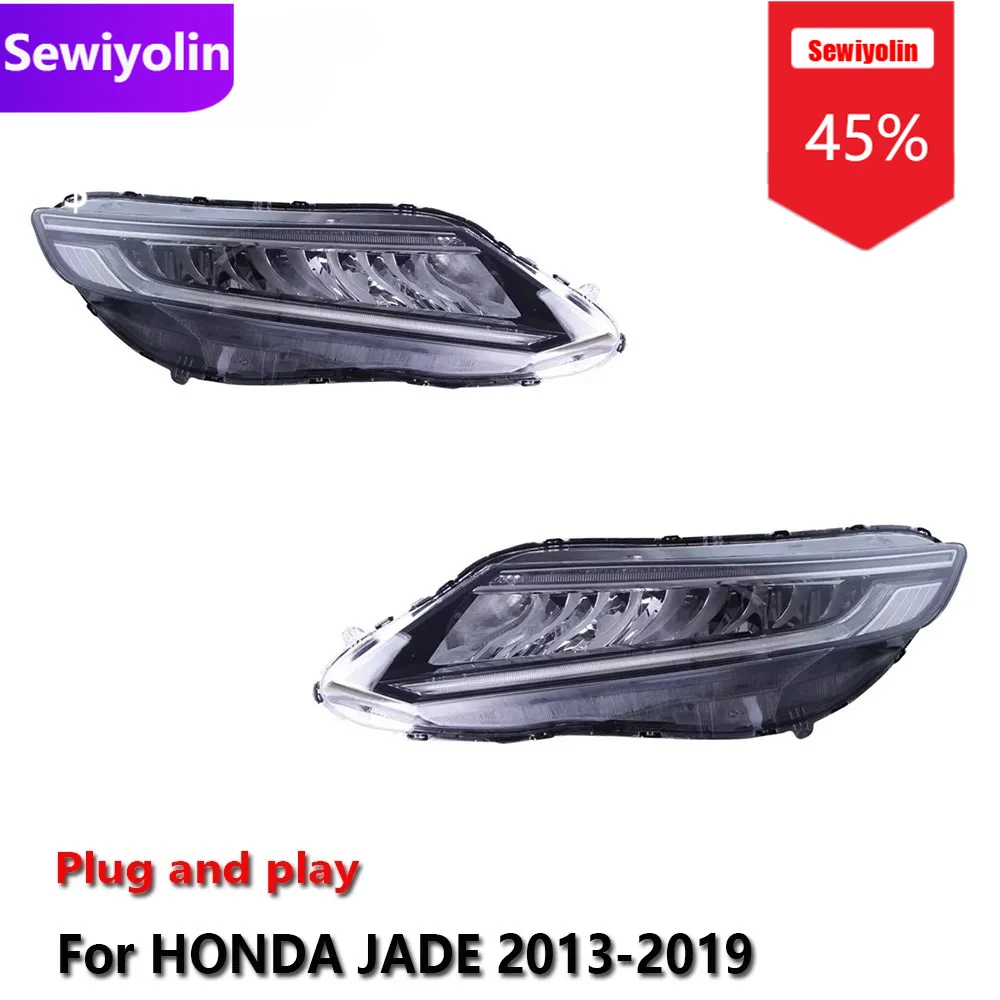 

Автомобильные светодиодные фары DRL в сборе для HONDA JADE 2013-2019, противотуманные фары DRL, стоп-сигналы поворота, Plug and Play