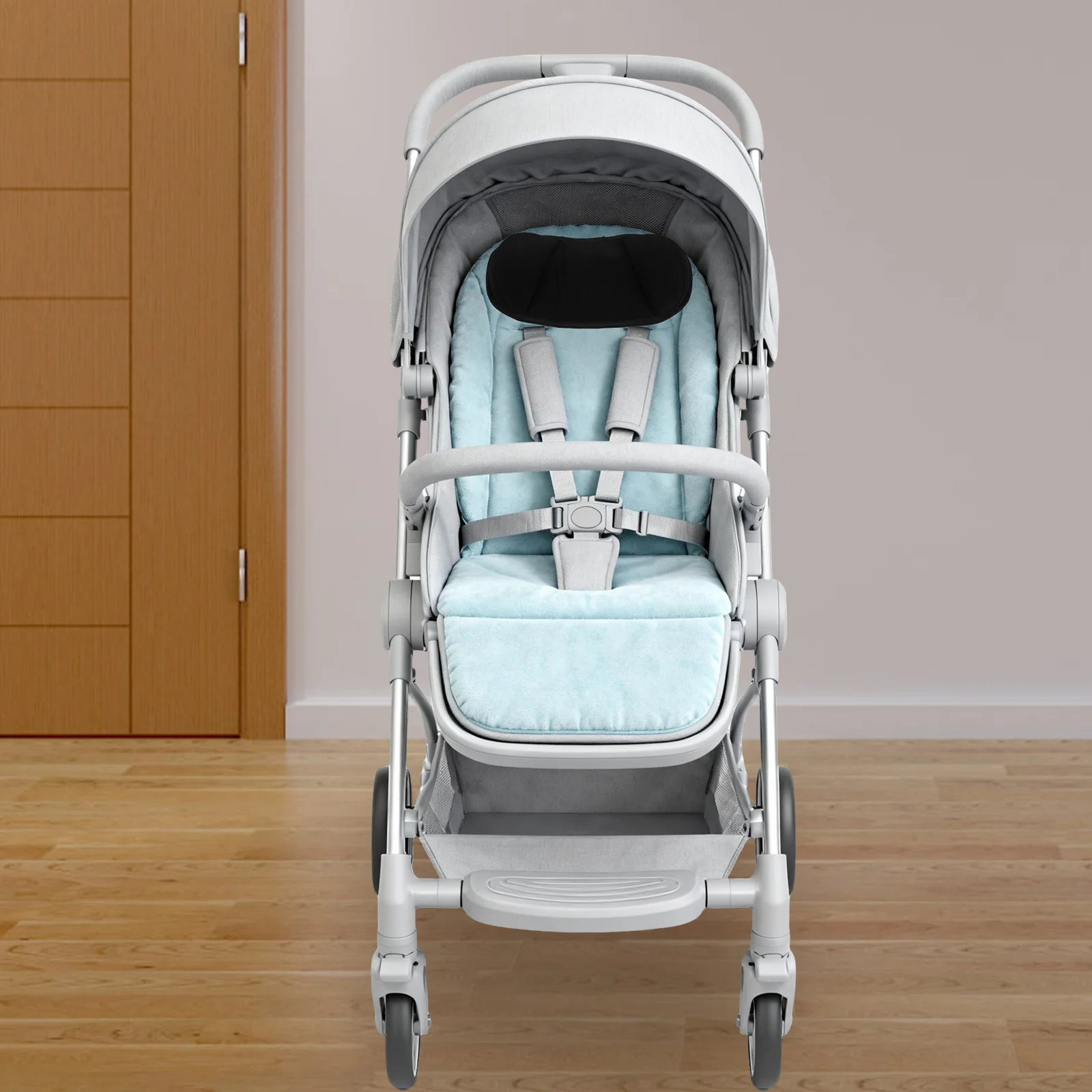 

Baby Stroller Insert Pillow Support Black Infant Headrest Cushion Neck Protection Toddler Travel Neck Pillow Stroller Hanging