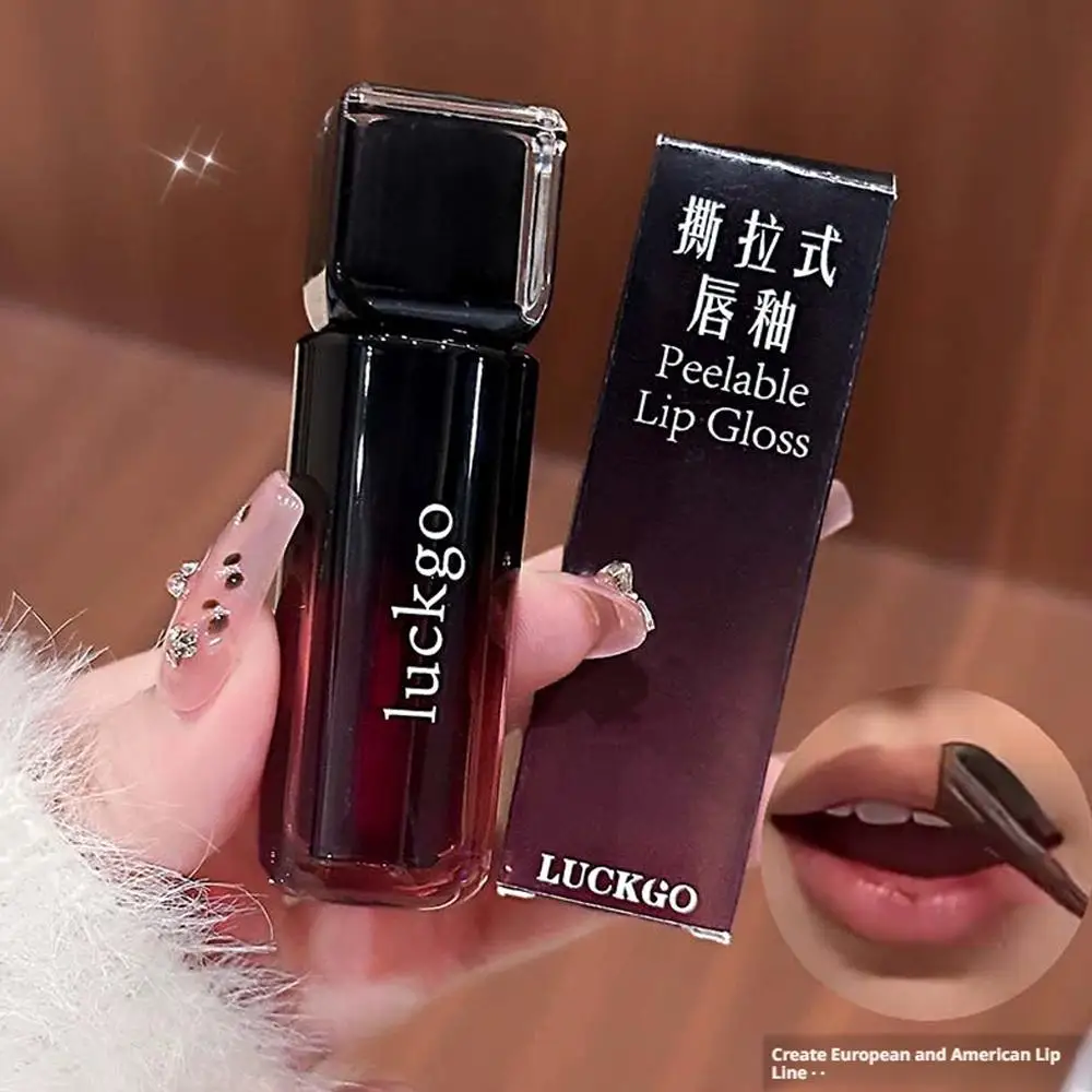 Marrón Chocolate, tinte de labios despegable, maquillaje resistente al agua, mate, caqui, naranja, lápiz labial líquido, tatuaje negro desnudo, tinte de labios cosmético