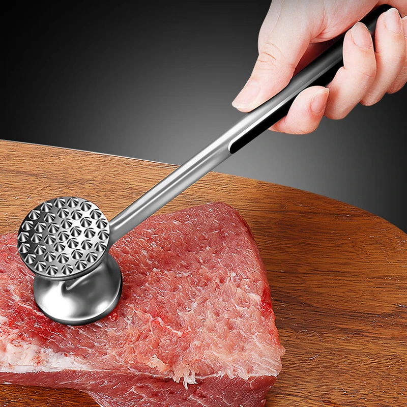 

New Kitchen Hammer Meat Loose Meat Hammer Alloy Material Steak Pork Chop Plus Meat Tender Needle Double-sided Solid Special