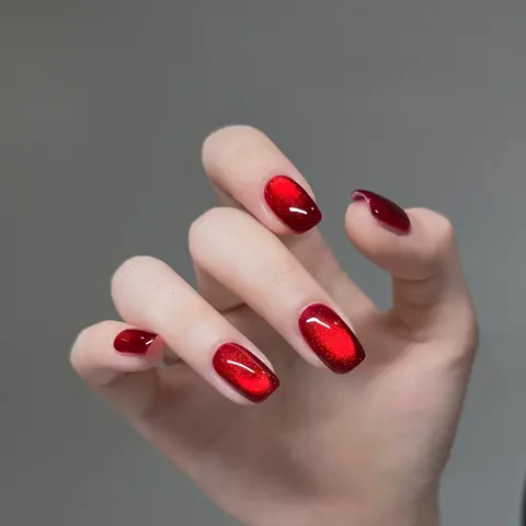 12ML 1-21PCS Summer Nails Red Glass Bead Ice Clear Cat Eye Magnet Gel Nail Polish Beach Essentials Nail Supplies UV Light Nails