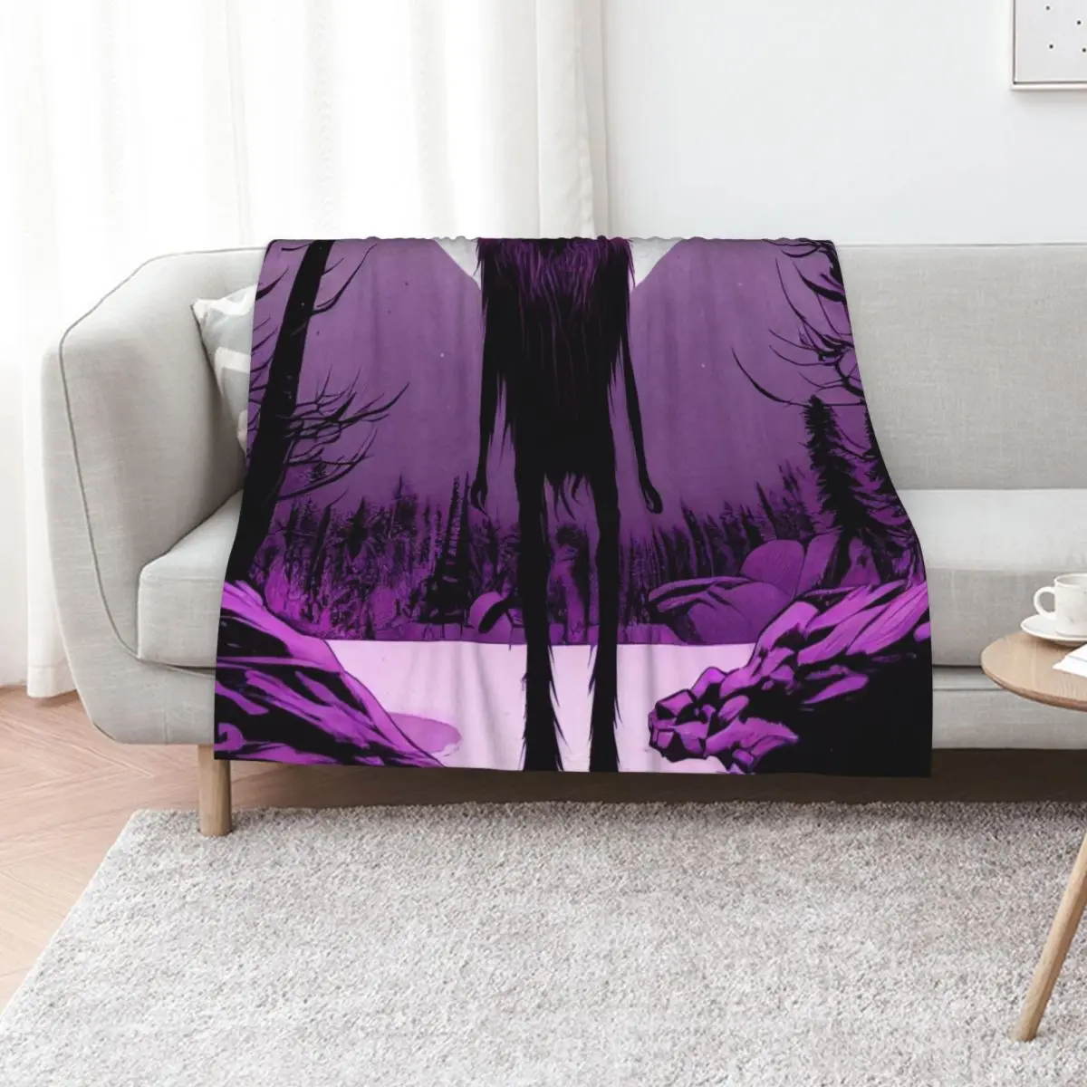 

Wendigo In the Woods Throw Blanket blankets and throws Personalized Gift Beach blankets ands Blankets