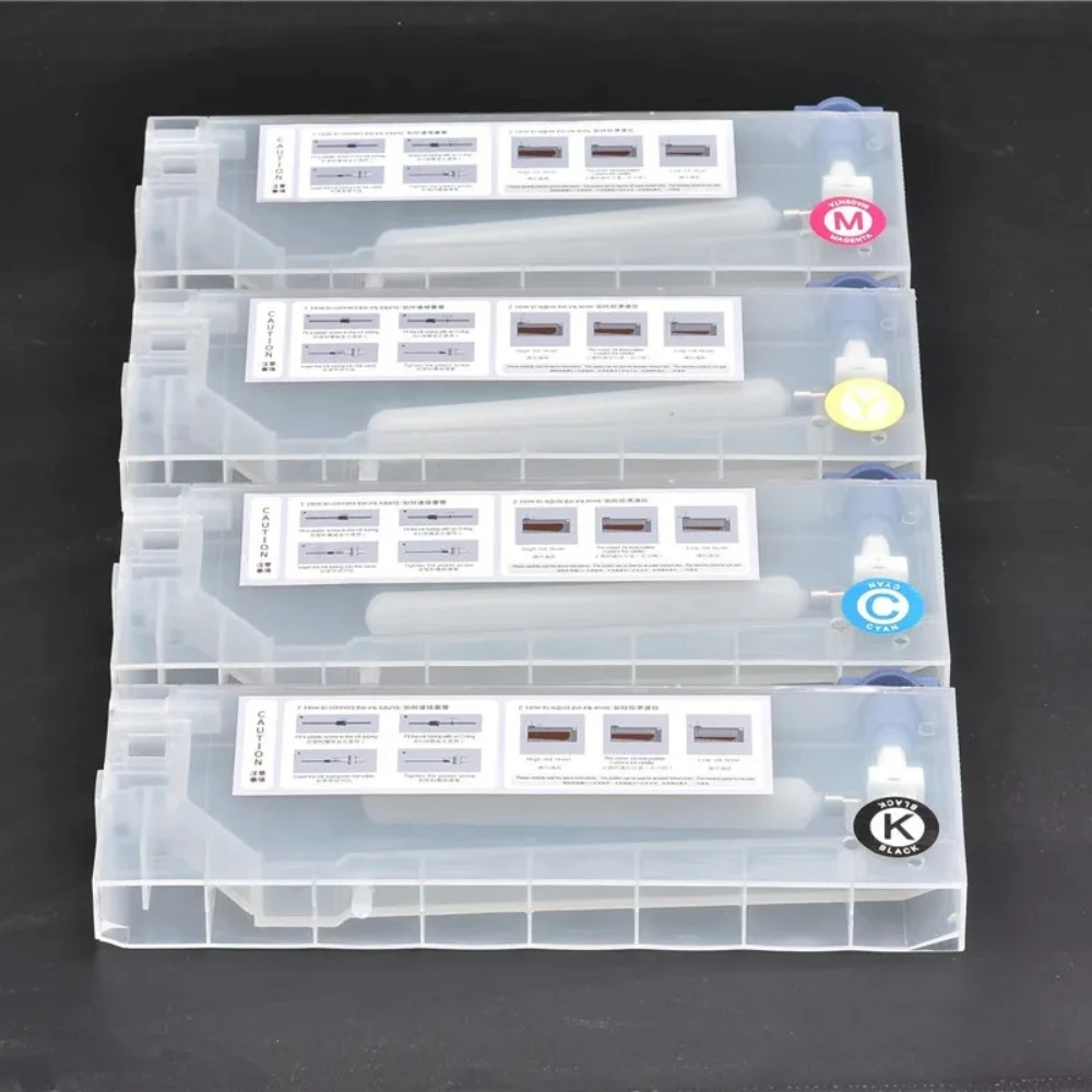 220ml Empty Reusable Ink Cartridge 4‑Piece Kit Fit For Mimaki JV33 JV5 JV3 TS3 Roland Continuous Bulk Ink Supply Accessories