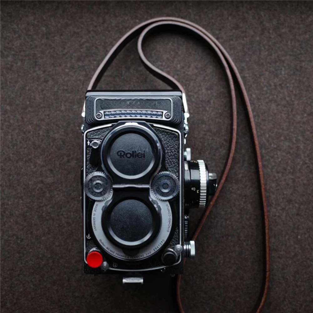 Camera Genuine Leather Shoulder Neck Strap With Clips Fit For Rolleiflex 3.5F 3.5E 3.5T 3.5C 2.8F 2.8E FX4.0 55F4 2.8E2 135F4