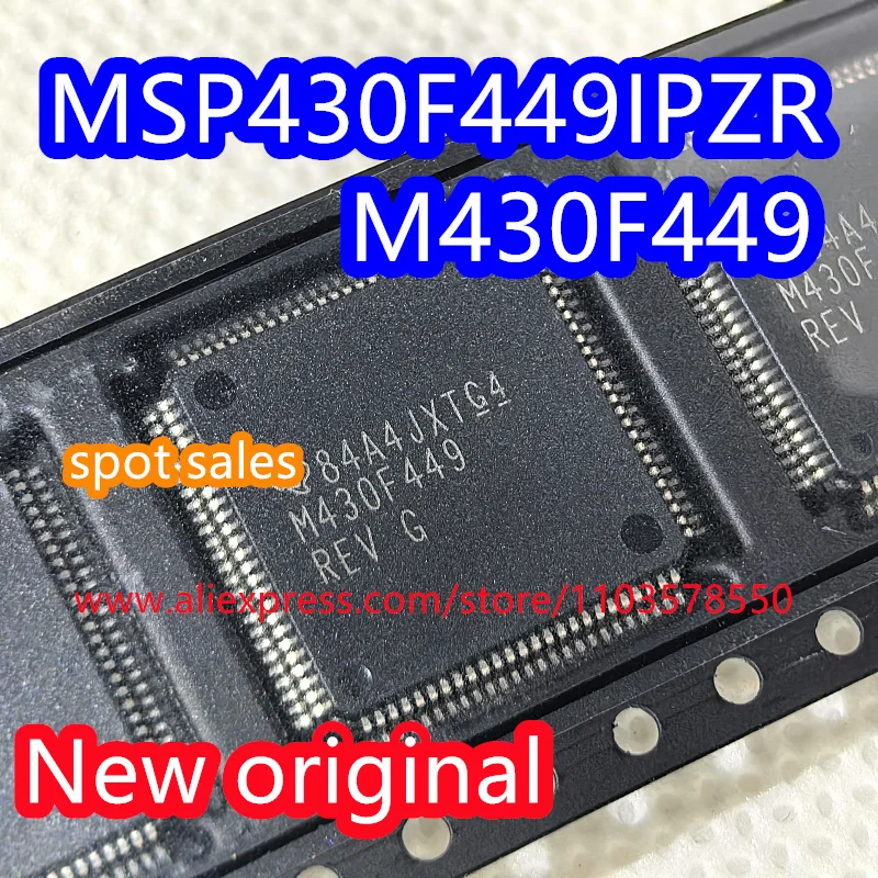 5PCS  MSP430F449IPZR package LQFP100 16 bit mixed signal microcontroller MCU chip brand new original M430F449