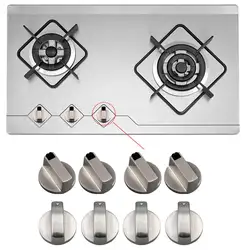 4PCS 6mm Universal Metal Stove Control Knobs Adaptors Oven Switch for Kitchen Cookware Surface Control Locks Button